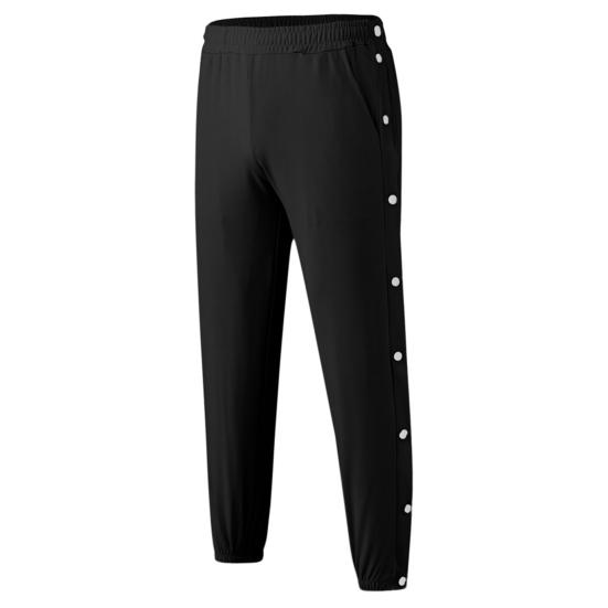Sports Trousers Stylish Mid-Rise Lightweight Sports Trousers Basketball Training Side Button Sweatpants Jogging Trousers Streetwear