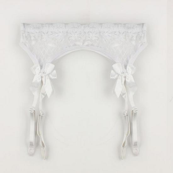 Комплект кружевных подвязок Temptation с бантом: Ультратонкий и сексуальный (Исключает Т-образные трусы) - 2062