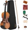 Eastar Violin Beginner Set Matte Fingerboard Mark Tuner with Spare String Set EVA-3 (4/4)