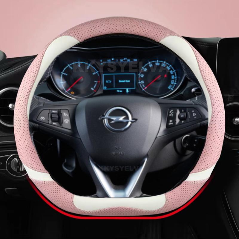 Автомобильный чехол на руль D-образной кожи для Opel Astra 2015-Corsa Combo Mokka 2018-Grandland X Insignia CT