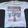 Унисекс Футболка Super Bowl XXV НФЛ 1991 Нью-Йорк Джайентс против Буффало Биллс