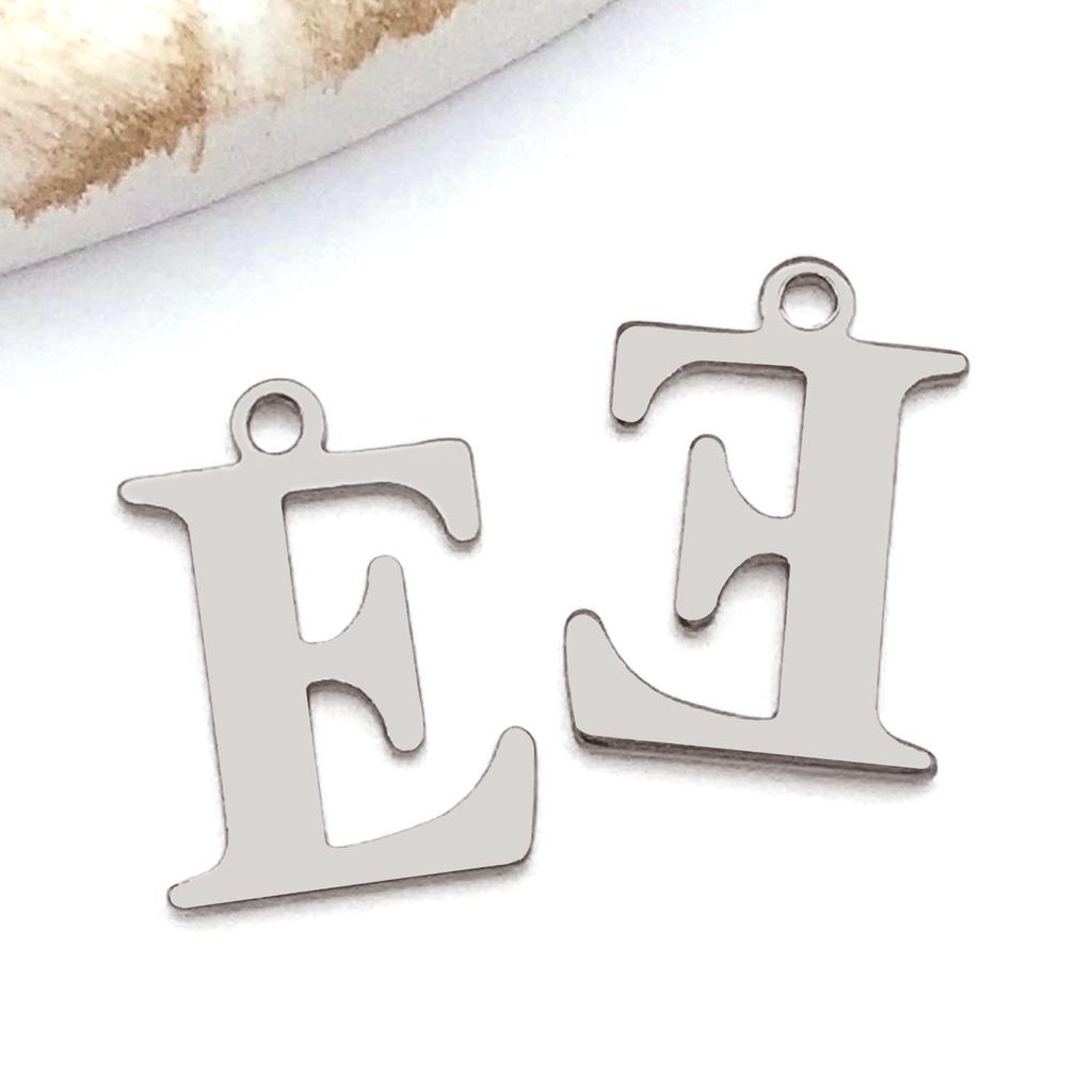 Подвески с буквами алфавита из нержавеющей стали, ювелирные аксессуары для самостоятельного изготовления ожерелий, браслетов и серег
