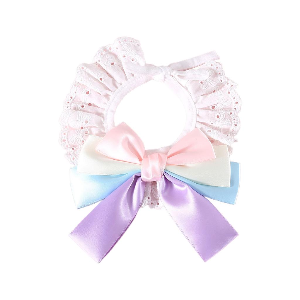 Кружевной ошейник-бантик для кошек и собак, модный галстук, праздничный галстук для домашних животных, костюмный ошейник, регулируемый галстук для домашних животных