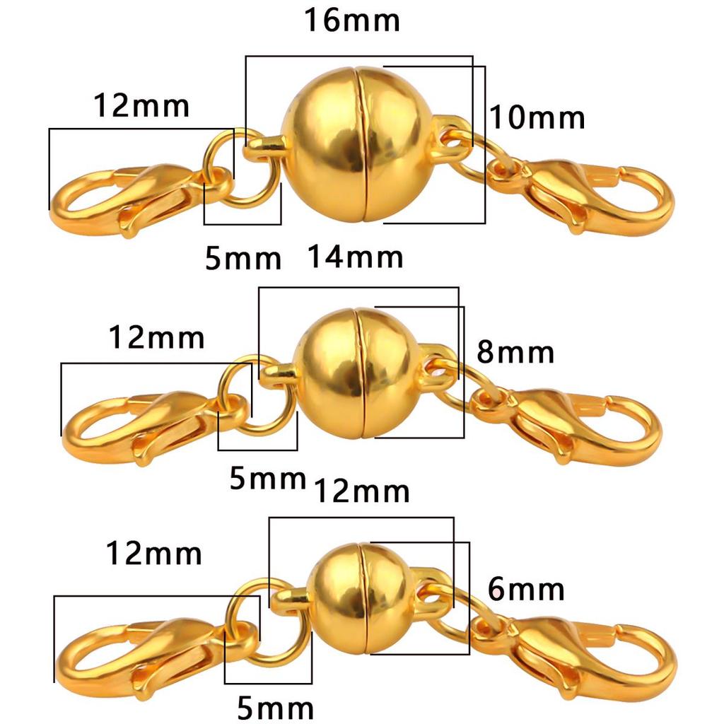 2/5 шт., аксессуары, магнитные застежки-лобстеры для ожерелья, браслета, крючки-шарики-лобстеры