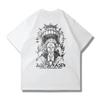 Harajuku Y2k Top Vintage Oversize Хлопковая футболка Японское аниме Дзюдзюцу Кайсен Рёмен Сукуна Принт Короткие рукава Футболки 2024