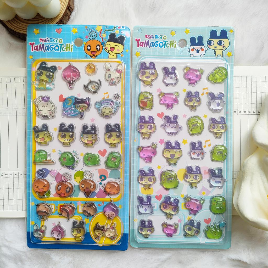 New Tamagotchi 3D Cartoon Relief Fun Stickers - Resin Stickers, Suitable for DIY Decoration by Children and Girls