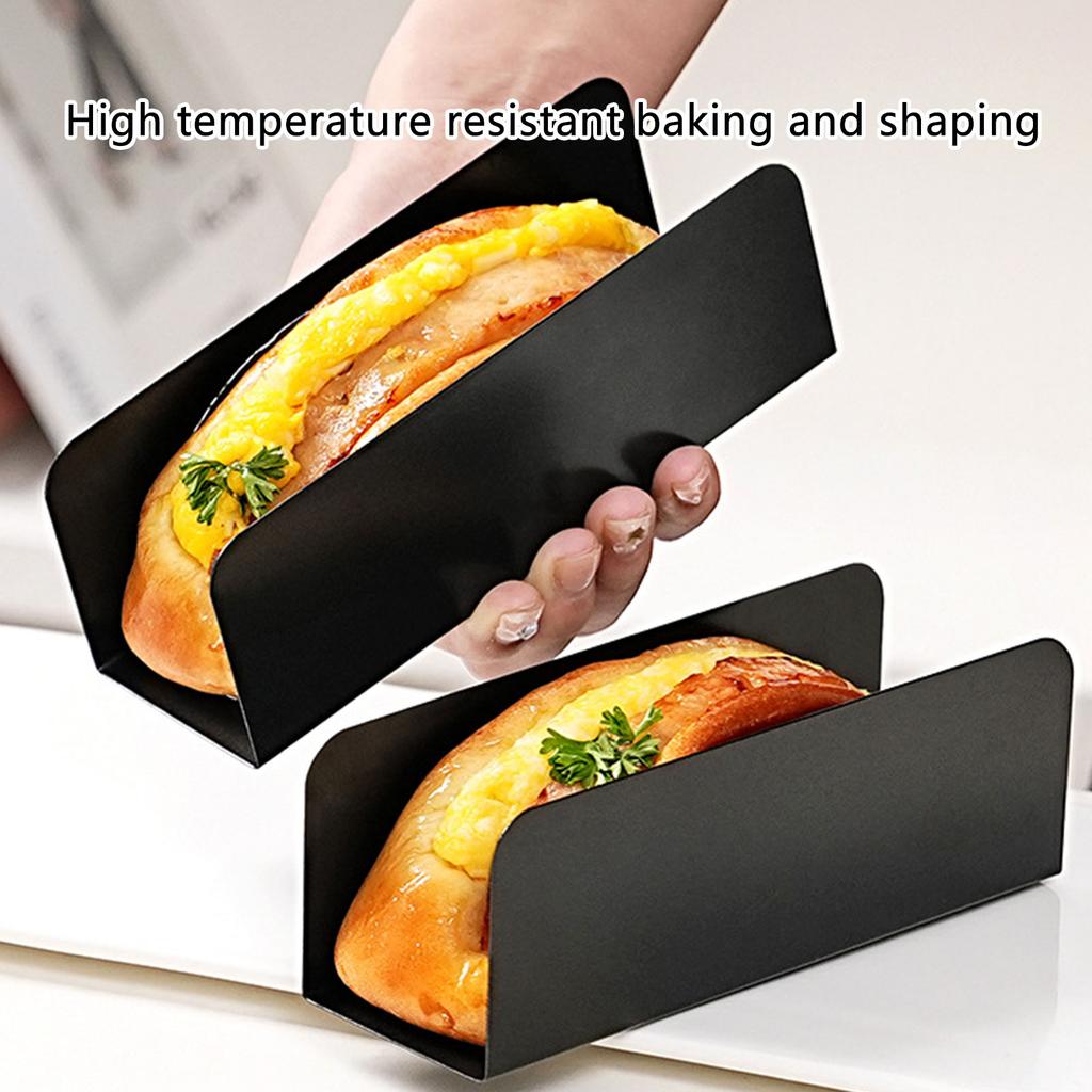 4pcs Durable And Lightweight U Shape Biscuit And Bread Molds For Baking Pork Chop Buns With Durable Carbon Steel