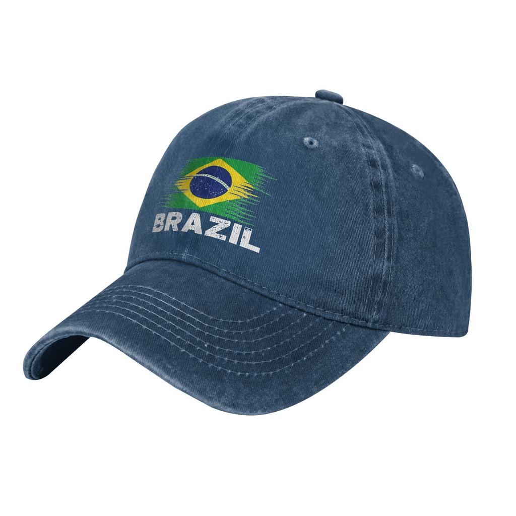 Brazil Flag Brazilian  Baseball Caps Vintage Distressed Cap Men Women Outdoor Travel Adjustable Fit Hats Cap