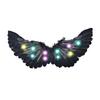 Halloween LED Angel Wing Light Up Angel Feather Wings with Elastic Straps Fairy Cupid Wings Cosplay Costume for Kids Girls Women