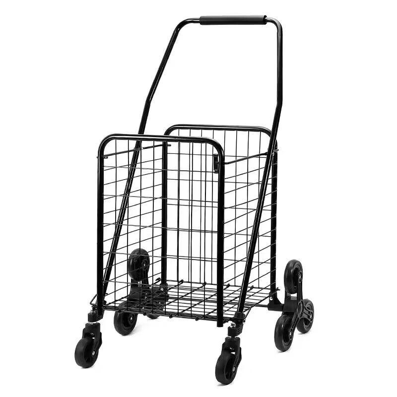 Huishida Foldable 8-Wheel Stair Climbing Shopping Cart
