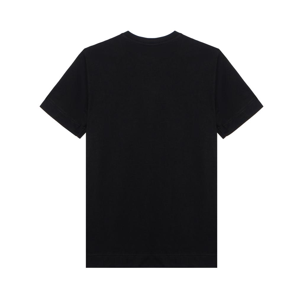 Emporio Armani Мужская футболка с принтом логотипа, однотонная, с круглым вырезом, коротким рукавом, черная 3K1TE6-1JSHZ-0999