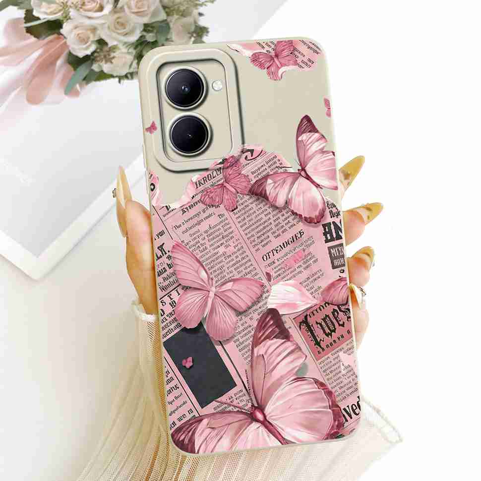For Realme C33 C 33 4G Casing Silicone Shockproof For RealmeC33 RMX3624 Phone Case Colorful Butterfly Soft Protective Shell