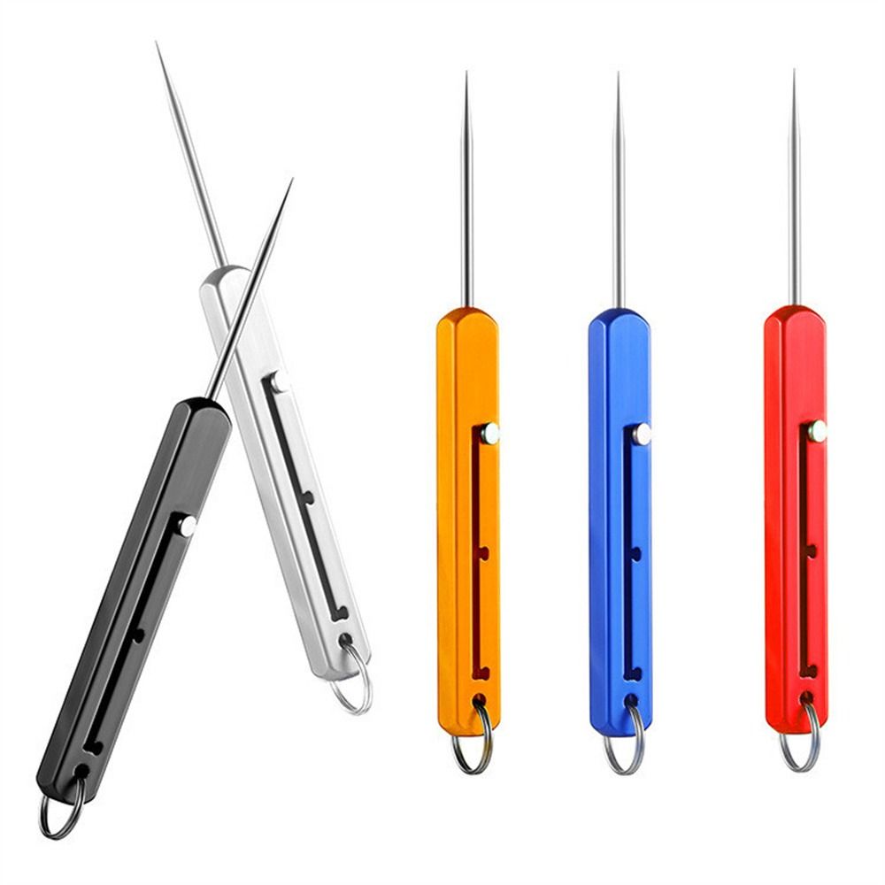 Tooth Cleaning Metal Toothpick Push-pull Fruit Toothpick Titanium Toothpicks Outdoor Picnic