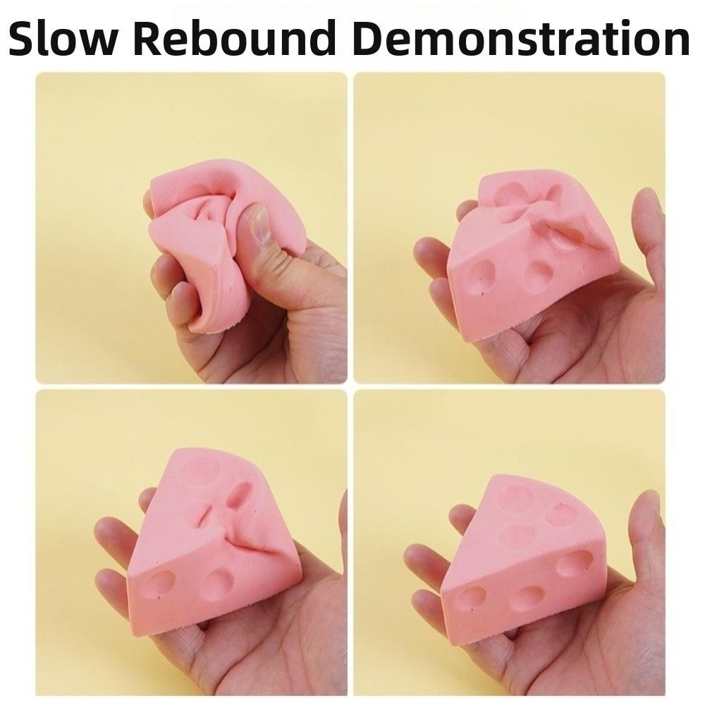 Realistic Cheese Squishy Toy Super Soft Slow Rebound Fidget Toy Cheese Pinch for Kids Adults