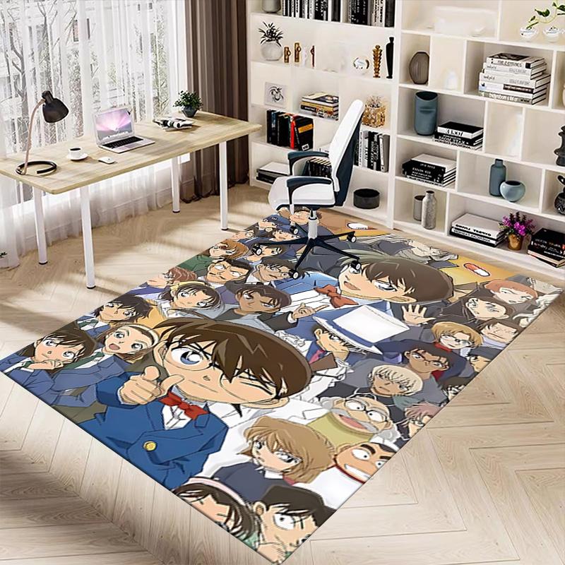 1pc Detective Conan Mystery Carpet for Playroom Bedroom Living Room Sofa Home Decor,kids Game Area Rug Non-slip Floor Mat Y72317