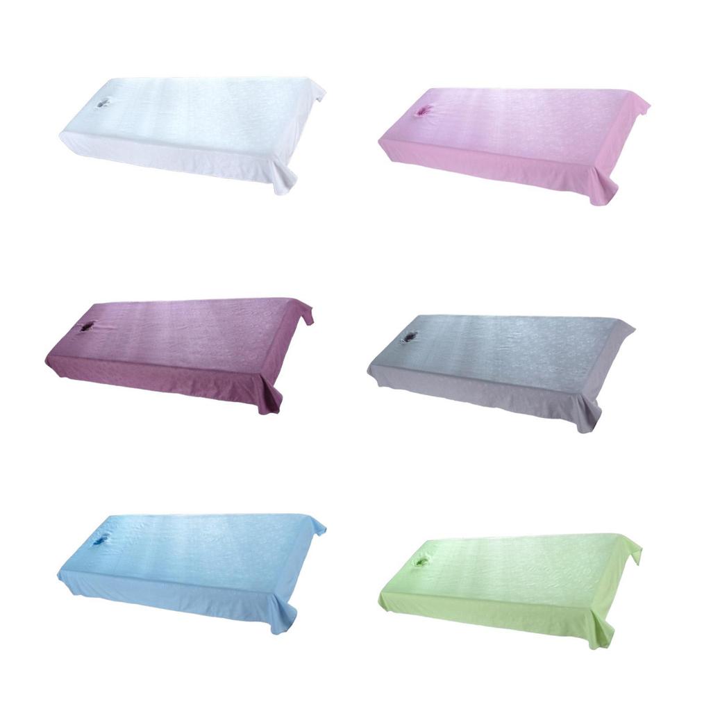 Beauty Bed Sheet with Hole Polyester Reusable Massage Bed Cover Tools Accessories for Beauty Massage Couch Salon Table Hotel Men