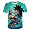 Short Sleeved Summer Men's Dragon Ball Wukong 3D T-shirt with Digital Printing