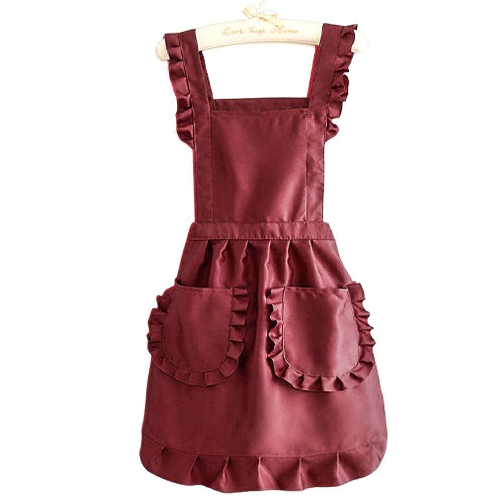 Cotton Lace Aprons Waterproof Art Painting Apron Lovely Cooking Aprons for Florist Shop