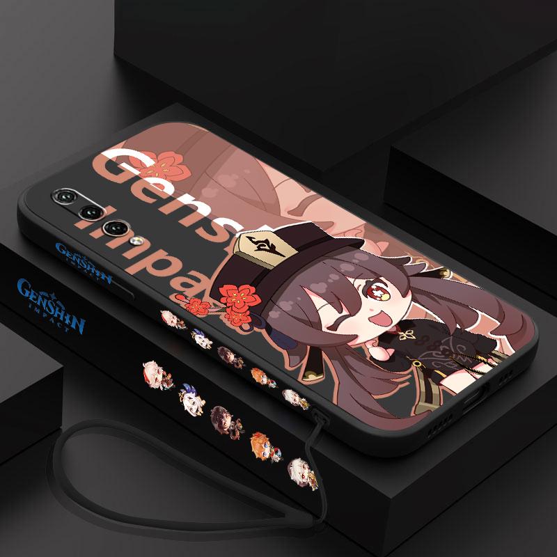 Genshin Impact Nahida HUTAO For Huawei Y9S Y9A Y9 Y6 Nova Y70 9 8 P50 P40 P30 P20 Pro Lite E 5G Liquid Left Rope Phone Case