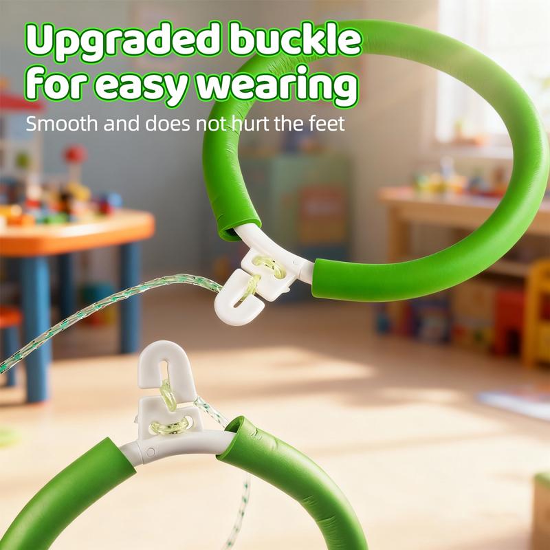 Skip Ball for Kids Adults Outdoor Toys Kindergarten Single Foot Hop Ball Coordination Training Elastic Bouncy Interactive Toys