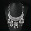 Retro Necklace Miao Handmade Miao Silver Collarbone Collar Exotic Dance Performance Guizhou Dong Women's Accessories