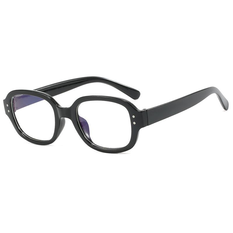 Women's Glasses Anti-Blue Light Fashion Personality Retro Artistic Modern Street Shooting Travel Commuter Rectangular Plain Glasses