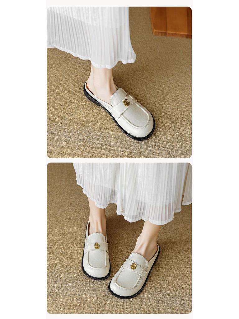 Weiwei Girl 939-2 Summer 2024 Retro Closed-Toe Slip-On Slippers for Women