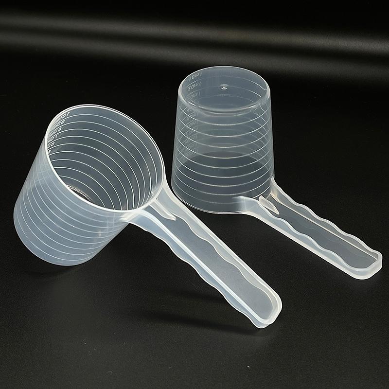 Clear Scale Pet Food Measuring Spoon Plastic for Cat Dog Accurate Feeding Portion Control for Home Use