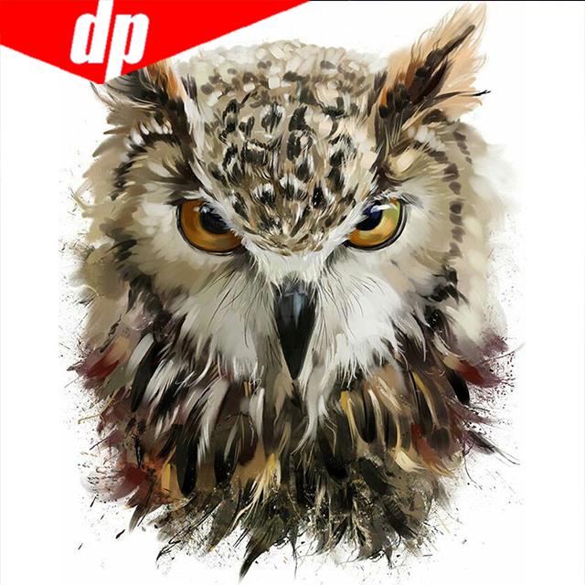 5D DIY Алмазная картина Сова Вышивка крестиком Красивая сова животное Рукоделие Главная Декоративные