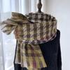 Scarf Women's Winter New Imitation Cashmere Thousand Birds Plaid Scarf Thickened Versatile Warm Shawl