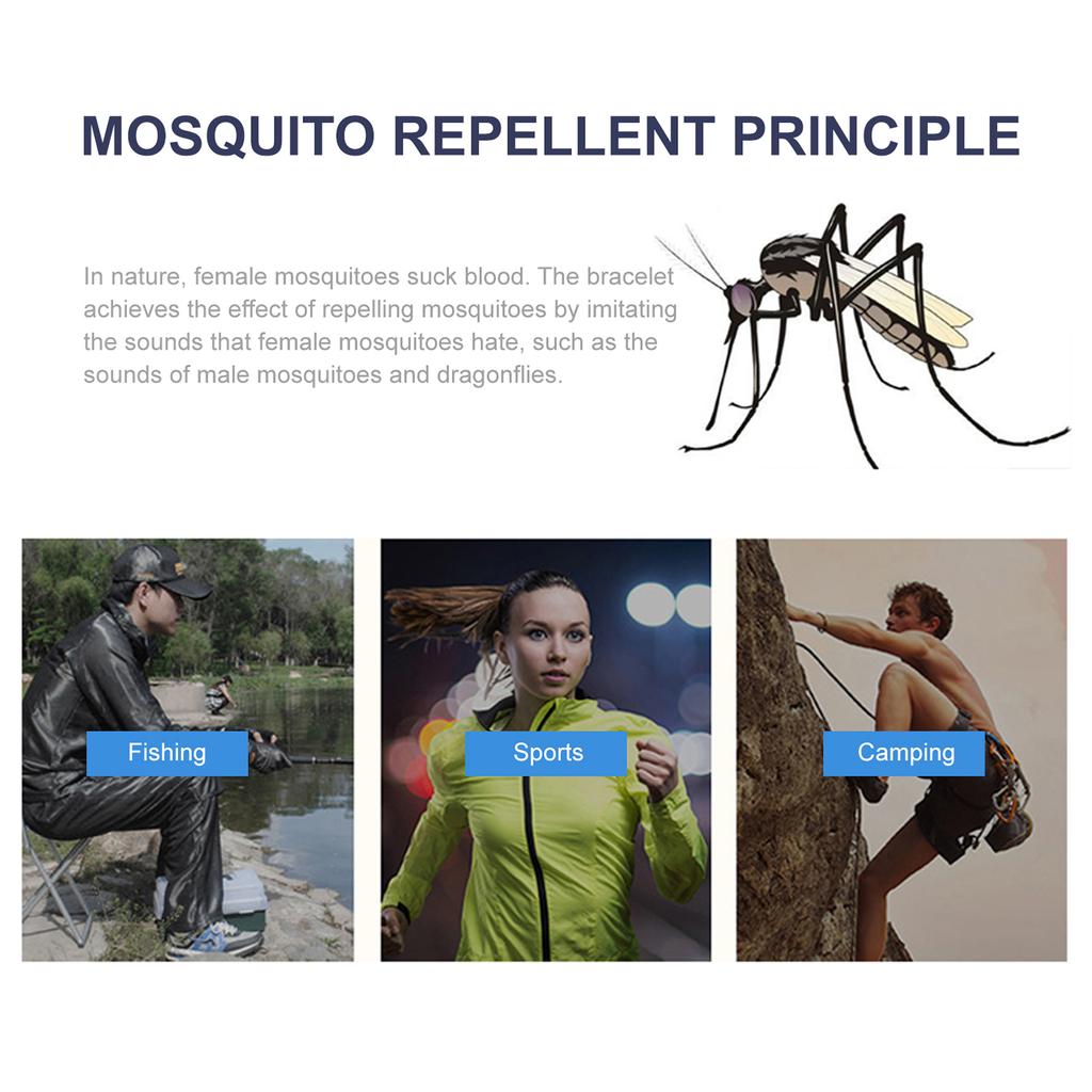 Temperature Measurement Bracelets Ultrasonic Mosquito Repellent Bands Non-Toxic Deet Free Bug