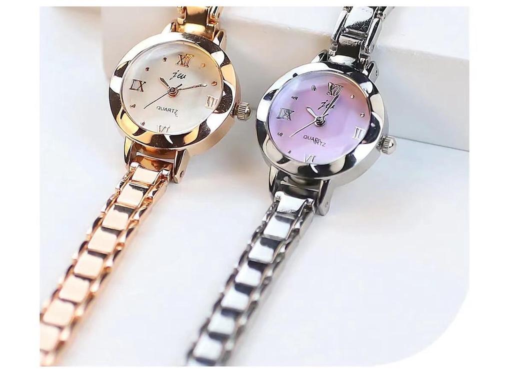 Женские простые кварцевые часы в корейском стиле - Маленький циферблат, Модные и элегантные для леди и студенток