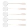 5pcs Lotion Applicator Long Handled Good Water Absorption Soft Powder Puff for Home Use White