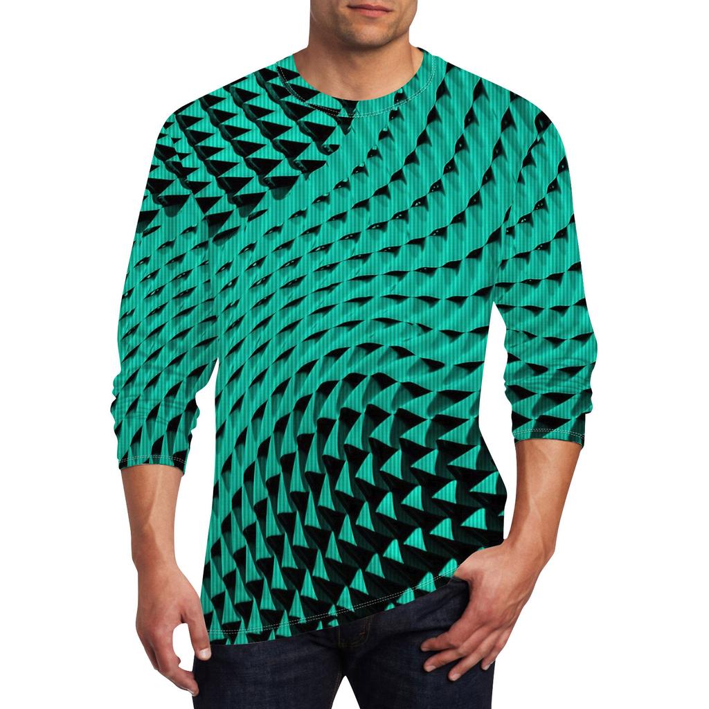 Men's T Shirt O-Neck Clothing Apparel Outdoor Long Sleeve Print Fashion Designer Vintage