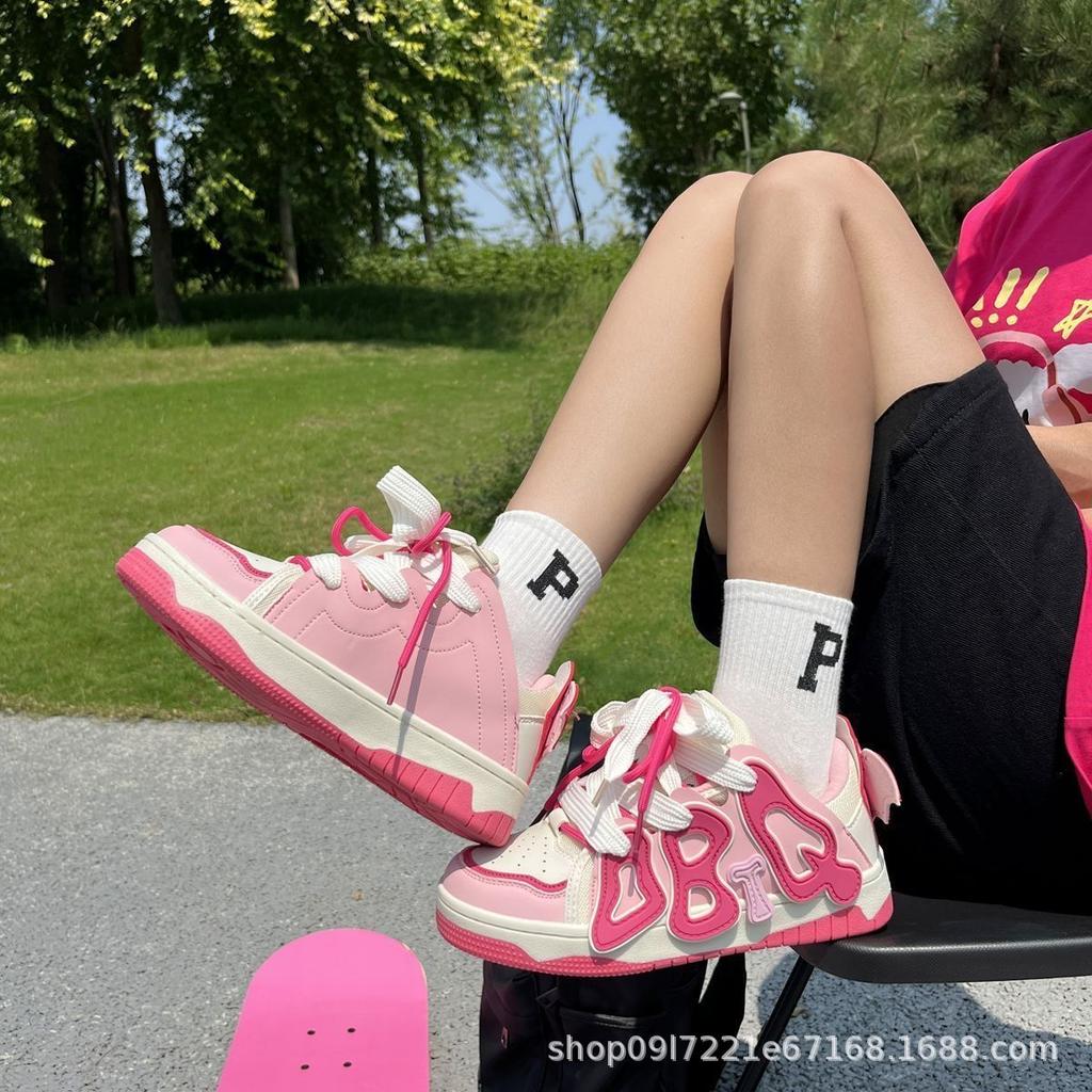 Guochao кеды женские в гонконгском стиле с надписью, студенческие белые кеды женские, популярные универсальные повседневные белые кеды