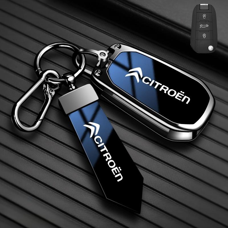 YKFEA1 Zinc Alloy High-end Car Key Cover For Citroen C1 C2 C3 C4 C5 C6 VTS Xsara C-Crosser Berlingo Jumpy Key Bag Keychain Accessories