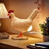 Creative Resin Handicrafts, Realistic White Egg-laying Chicken Night Lamp Head, Novel Bedroom Home Decoration, American Style