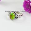 Green Turquoise Ring, 925 Sterling Silver Oval Copper Turquoise Ring, Wedding Gift, Birthstone Ring, Handmade Ring for Gift, Gemstone Ring