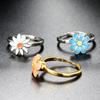 Y2k Flower Anxiety Spinner Ring for Women Adjustable Aesthetic Daisy Fidget Anti Stress Rings Trend Jewelry Valentine's Day Gift
