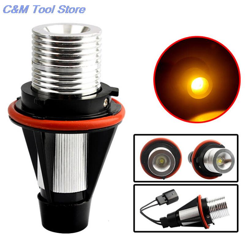 New 12V LED Angel Eyes for E39-5W LED Side Marker Light Bulb Canbus White Yellow