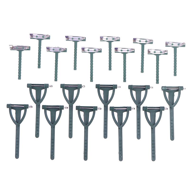 10Pcs Diy Art Plant Flower Brooch Holder Fixed Clip T Shape Triangle Pin