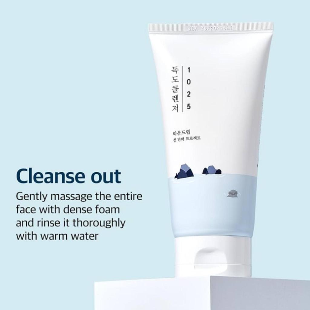 ROUND LAB 1025 Dokdo Slightly Acidic (pH 5.0 - 6.0) Foamy and Creamy Cleanser 150ml