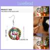 Snowman Christmas Acrylic Earrings With Silver Needle For Seasonal Gift Present