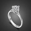 Imitation Diamond Wedding Ring, Thick Platinum Plated 5A Zircon Ring, Women'S Single Ring Gift.