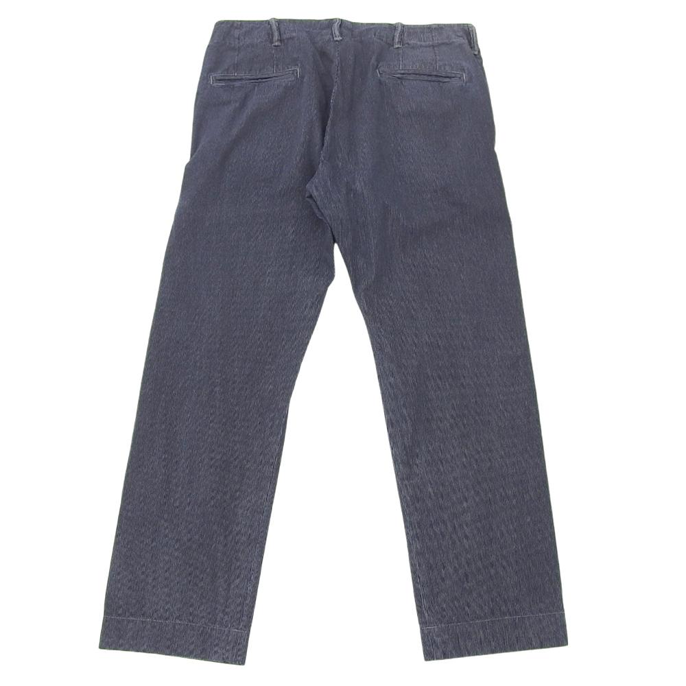 RRL Men's Indigo Pencil Stripe Cotton Button Fly Pants, Size 32 Bottoms 32 IndigoUsed