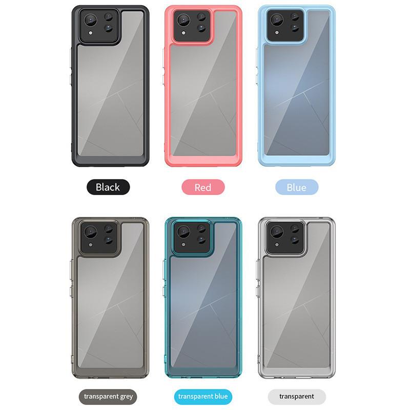 Прозрачный чехол PMMA для Asus Zenfone 11 Ultra 10 9 Zenfone11Ultra Zenfone10 Zenfone9 TPU цветной мягкий край жесткий чехол
