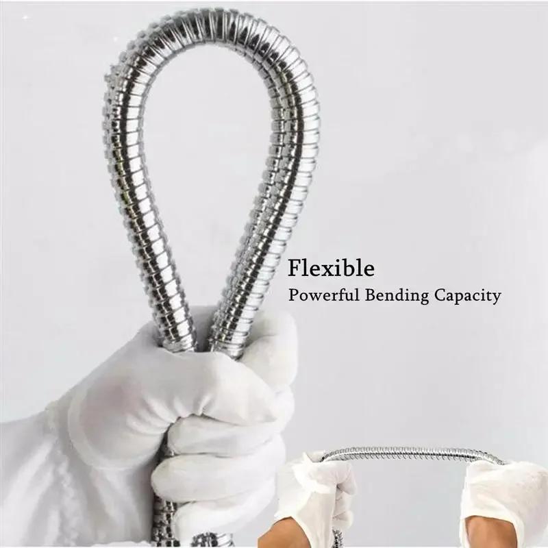 1m/1.5m/2m Flexible High Quality Shower Hose Stainless Steel Chrome Bathroom Water Head Shower Head Pipe Tool Shower Accessories