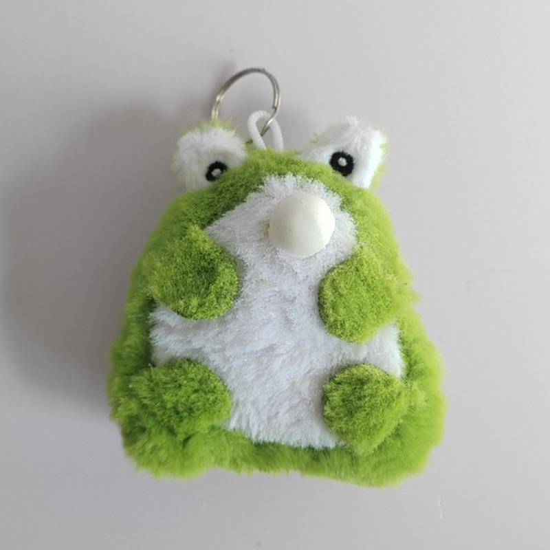 Брелок для ключей в виде плюшевой куклы ручной работы с милым пищащим пузырем, креативная кавайная пушистая мягкая игрушка-рюкзак с подвеской