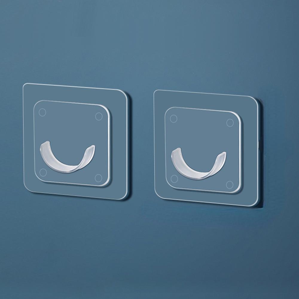 2pcs/set Curtain Rod Bracket Holders Hooks Self-adhesive Rod Holder Clothes Rail Bracket Accessories