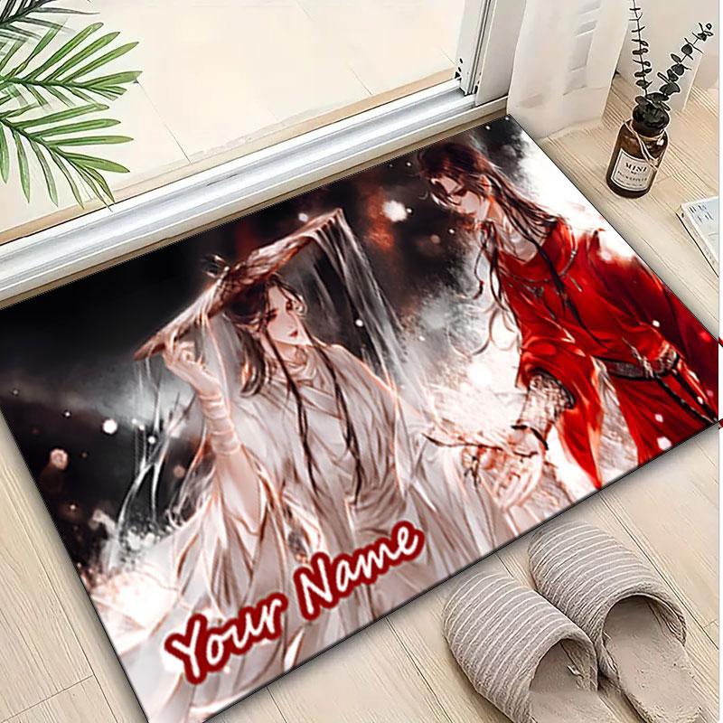 1PC Custom Name "Fantasy Duel Flames" Theme Floor Mat Ideal for Living Room, Game Rooms, Office, Bedroom,Floor Mat Playful Design
